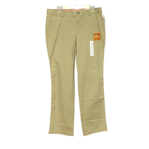 New Dockers Women's Size 14M Soft Khaki Truly Slimming Straight Leg Pants NWT - Picture 1 of 13